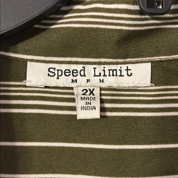 Speed Limit MPH Green Striped Mini Dress size 2X - Picture 2 of 5